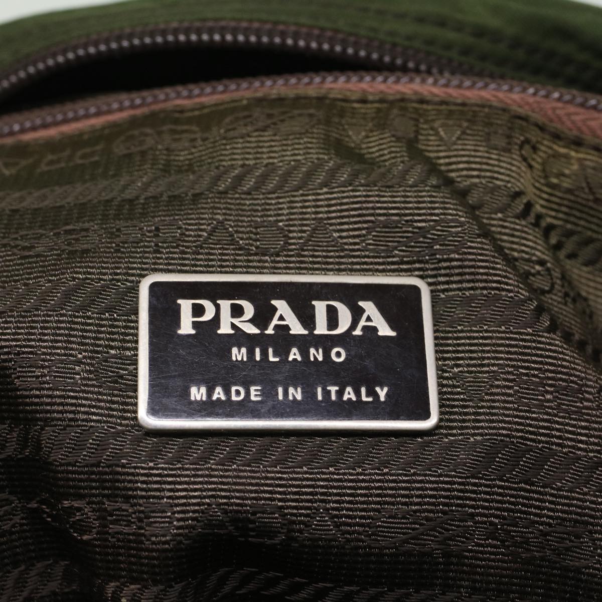 PRADA Tote Bag Nylon Khaki  ki3209