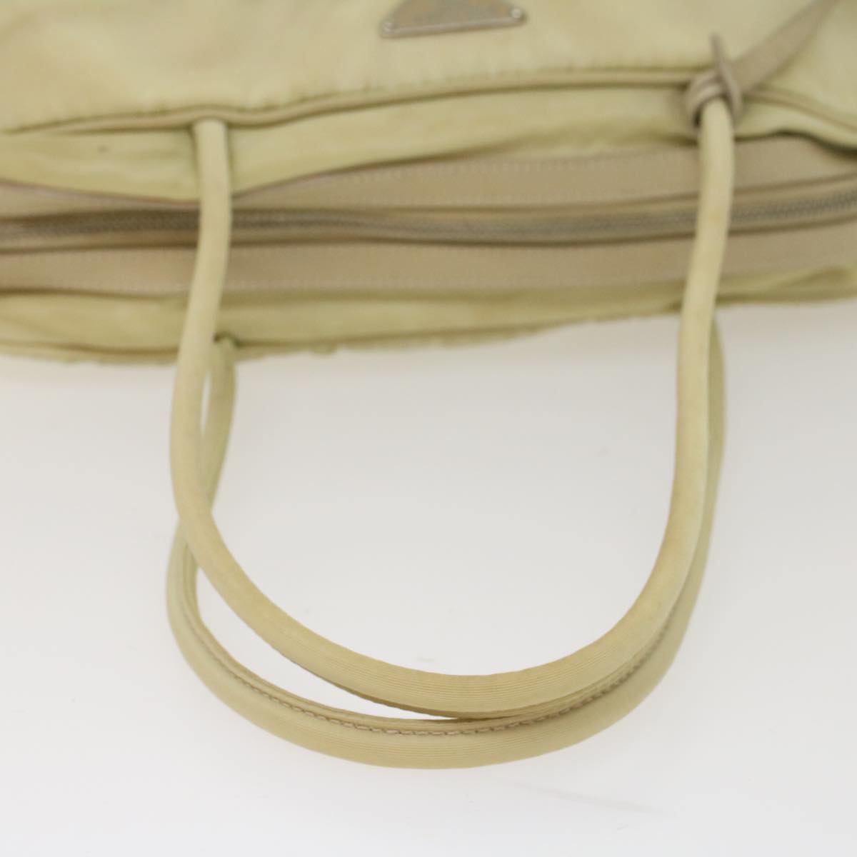 PRADA Hand Bag Nylon White  ki3224