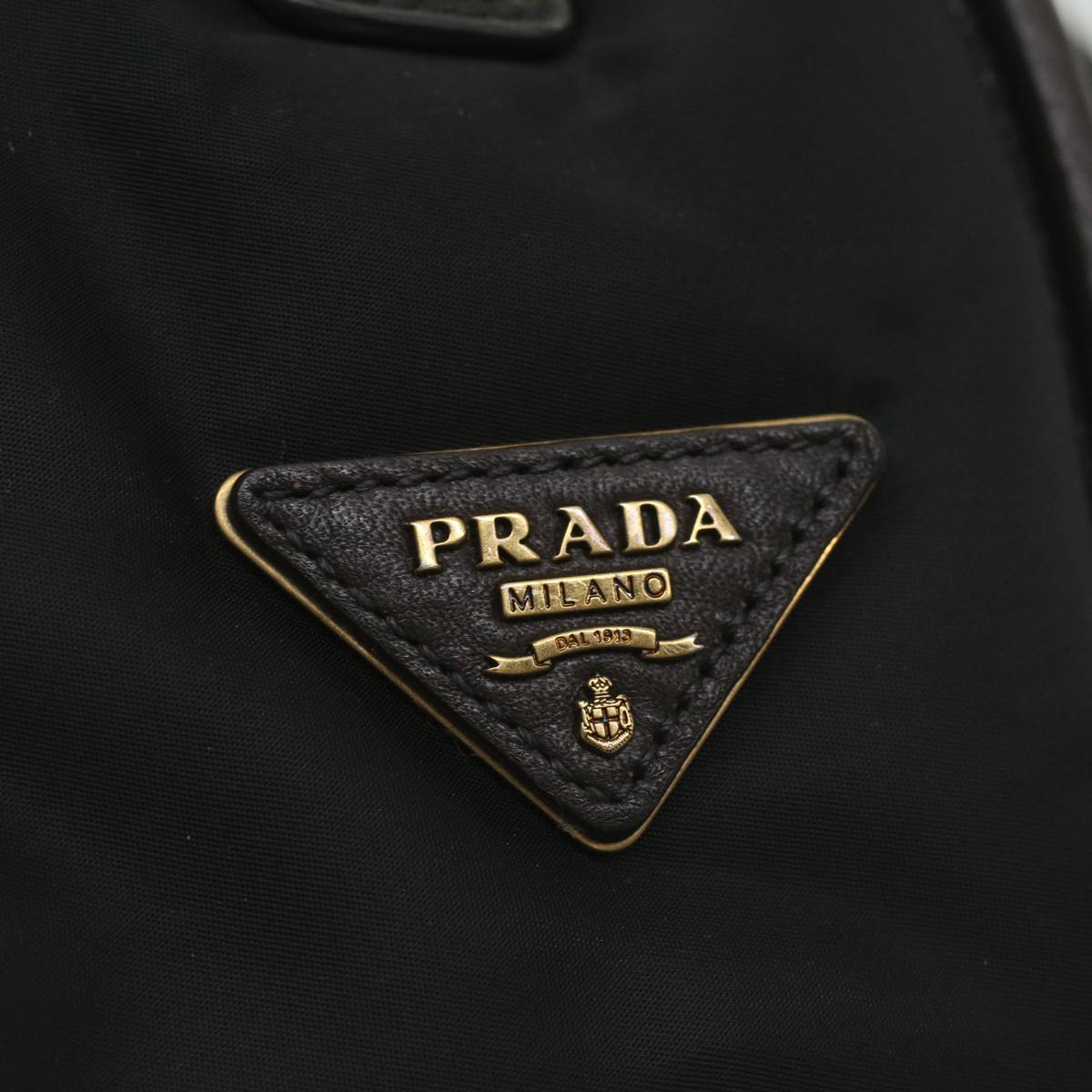 PRADA Hand Bag Nylon 2way Black  kk163