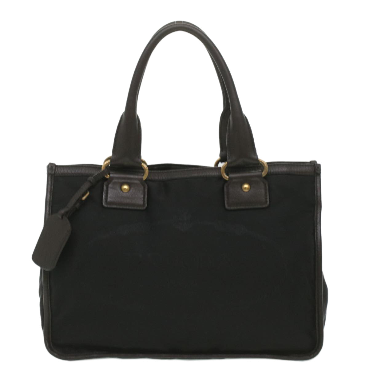 PRADA Hand Bag Nylon 2way Black  kk163