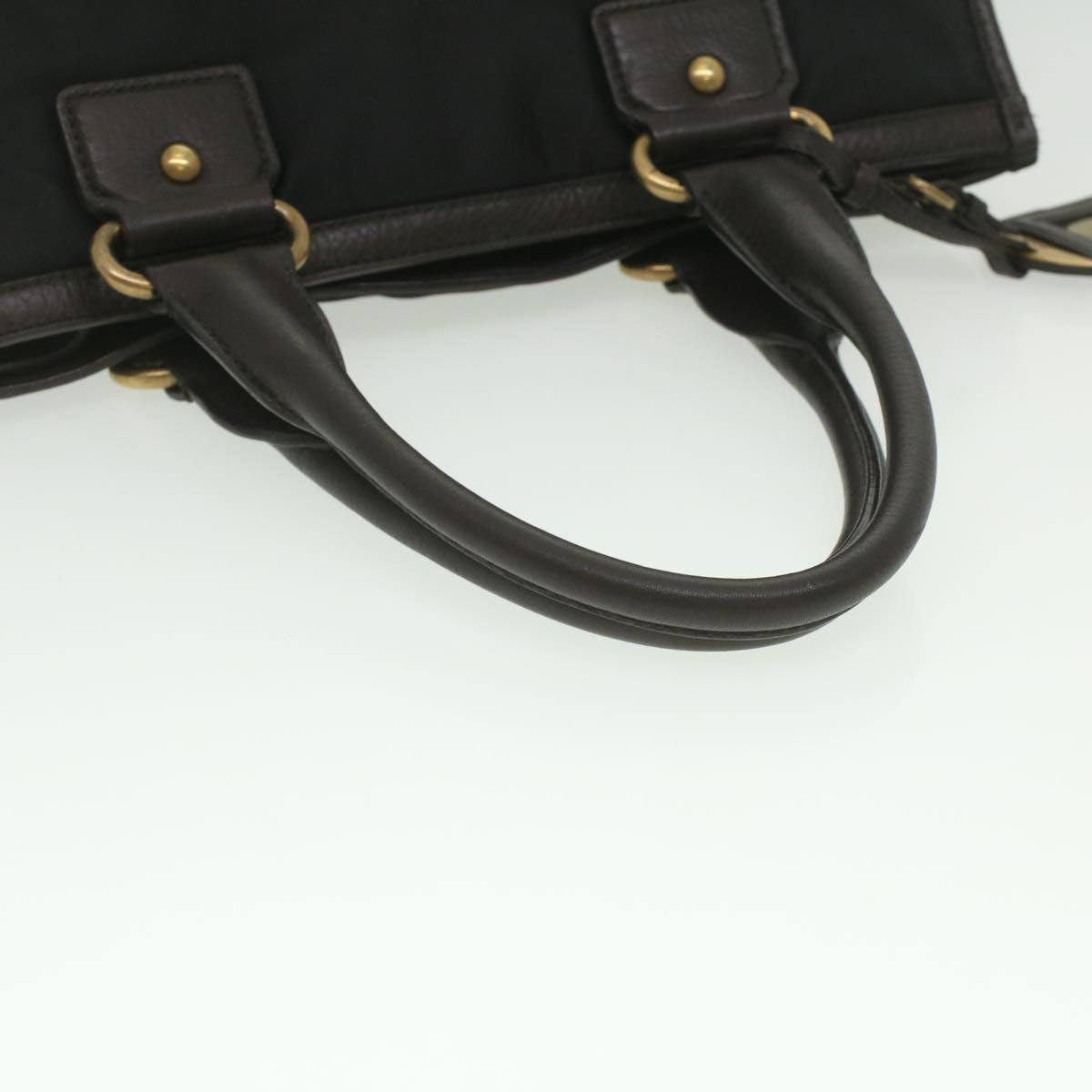 PRADA Hand Bag Nylon 2way Black  kk163