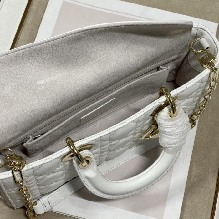 Dior Lady D-Joy Bag White Cannage Lambskin