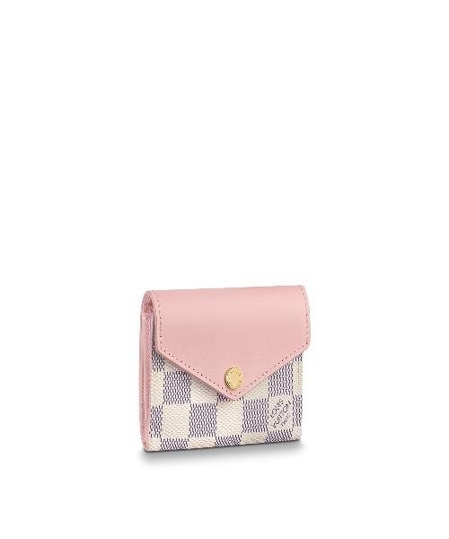 Louis Vuitton Zoé Wallet Damier Azur Eau de Rose Pink