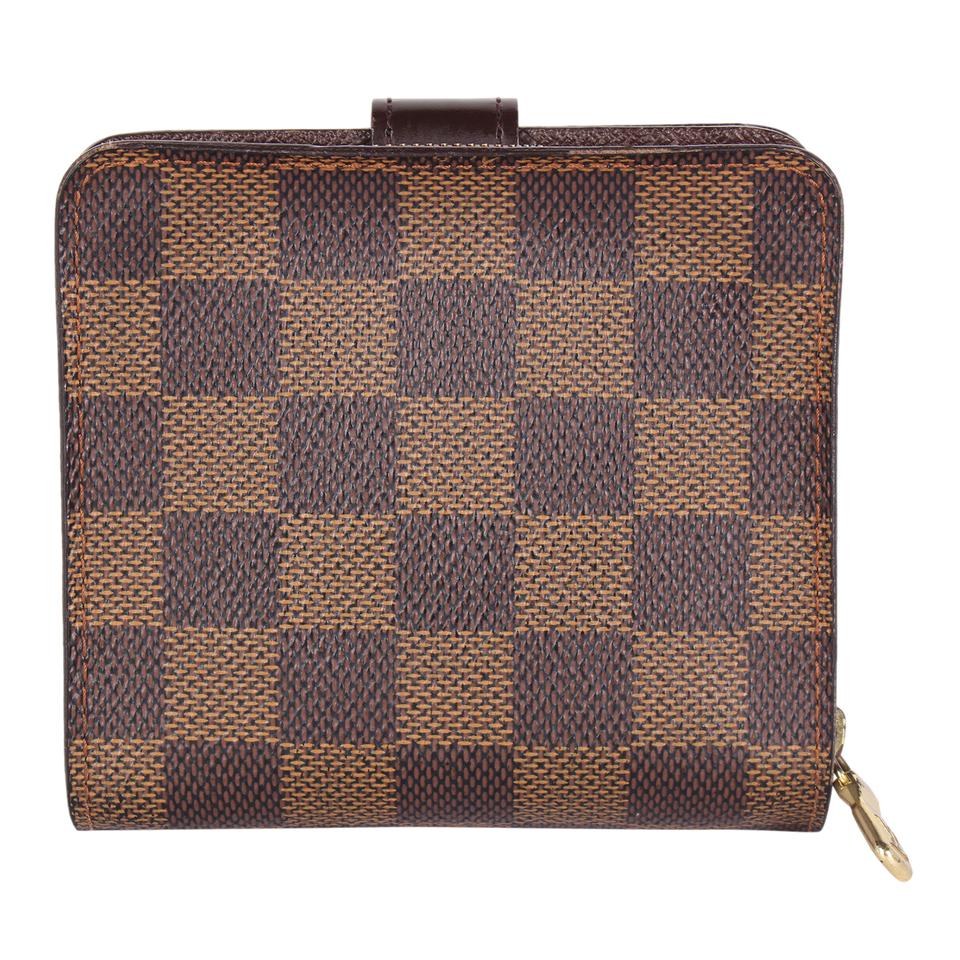 Damier Ebene Zippy Leather Wallet (Authentic Pre-Owned)