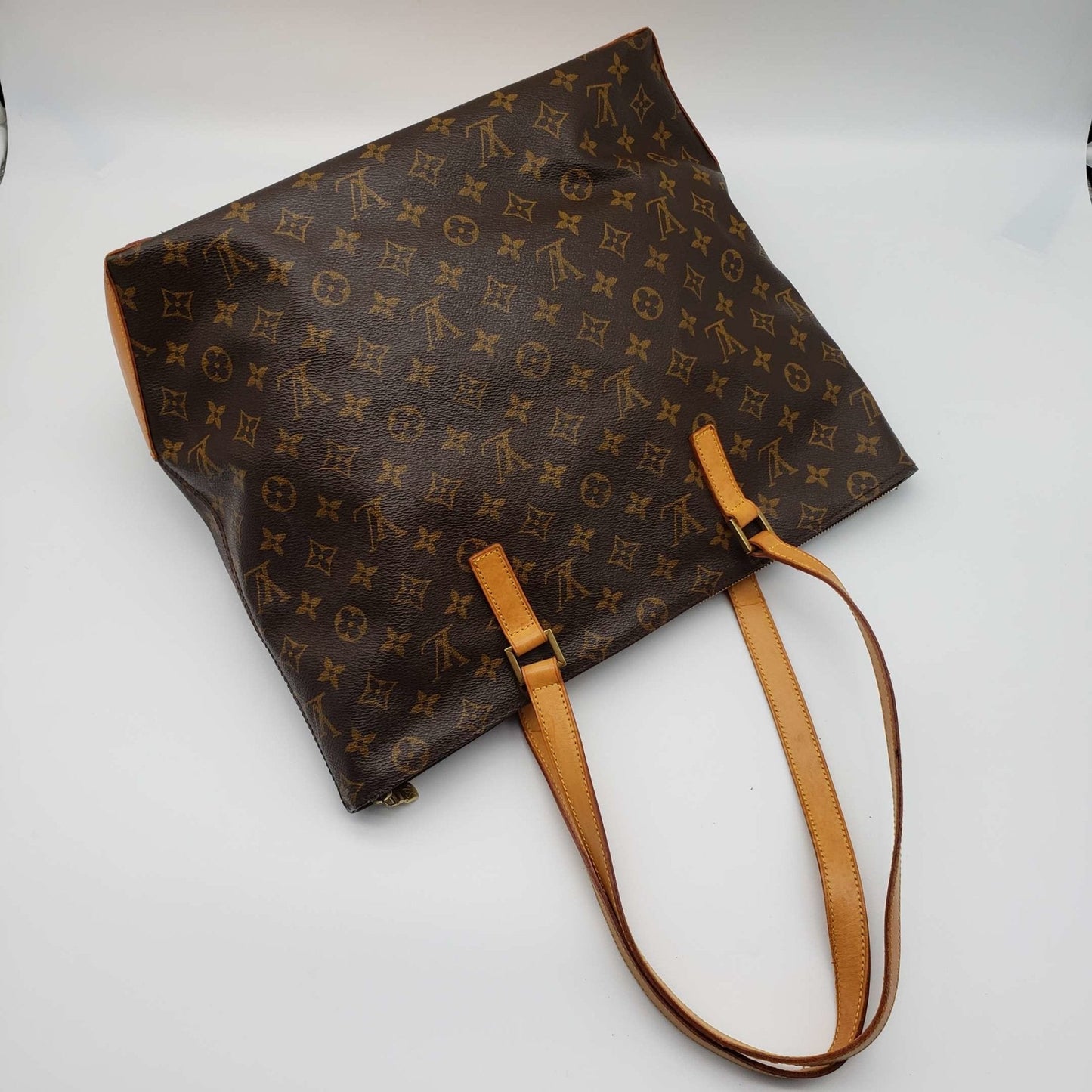 Louis Vuitton Cabas Mezzo Browns Monogram Tote Bag