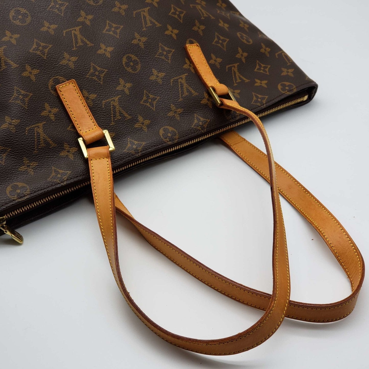 Louis Vuitton Cabas Mezzo Browns Monogram Tote Bag