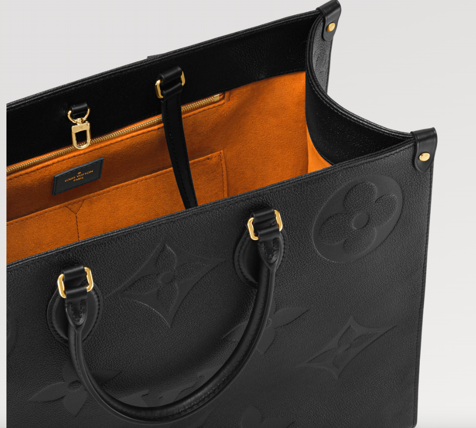 LOUIS VUITTON ON THE GO EMPREINTE LEATHER TOTE BAG