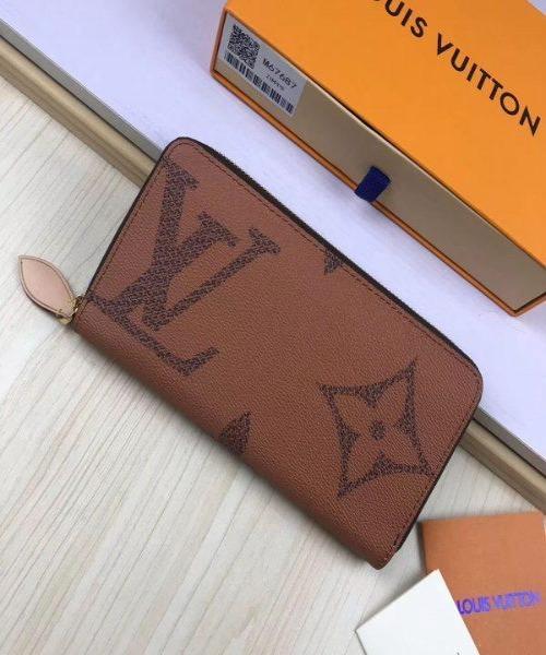 Louis Vuitton Monogram Reverse Zippy Wallet Brown