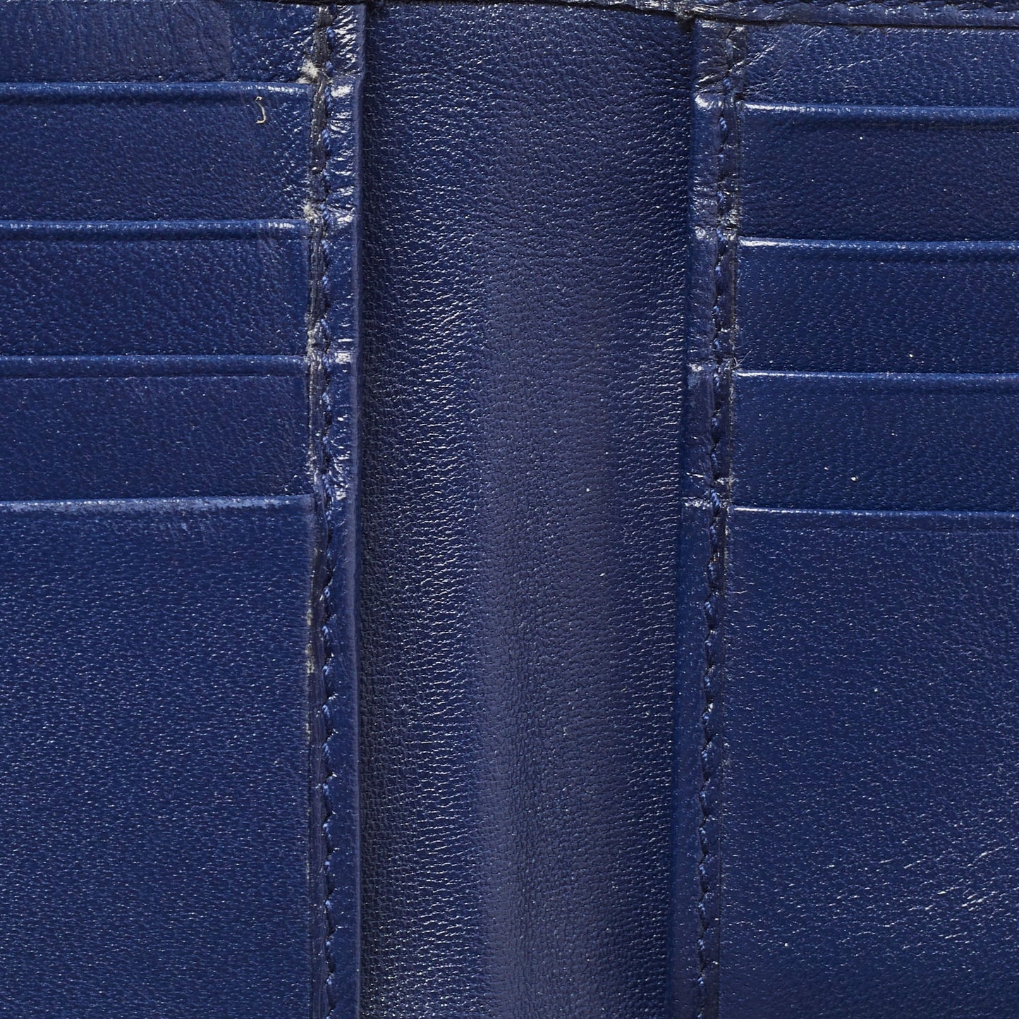 DIOR Navy Blue Watersnake Leather Metal Edge Bifold Wallet