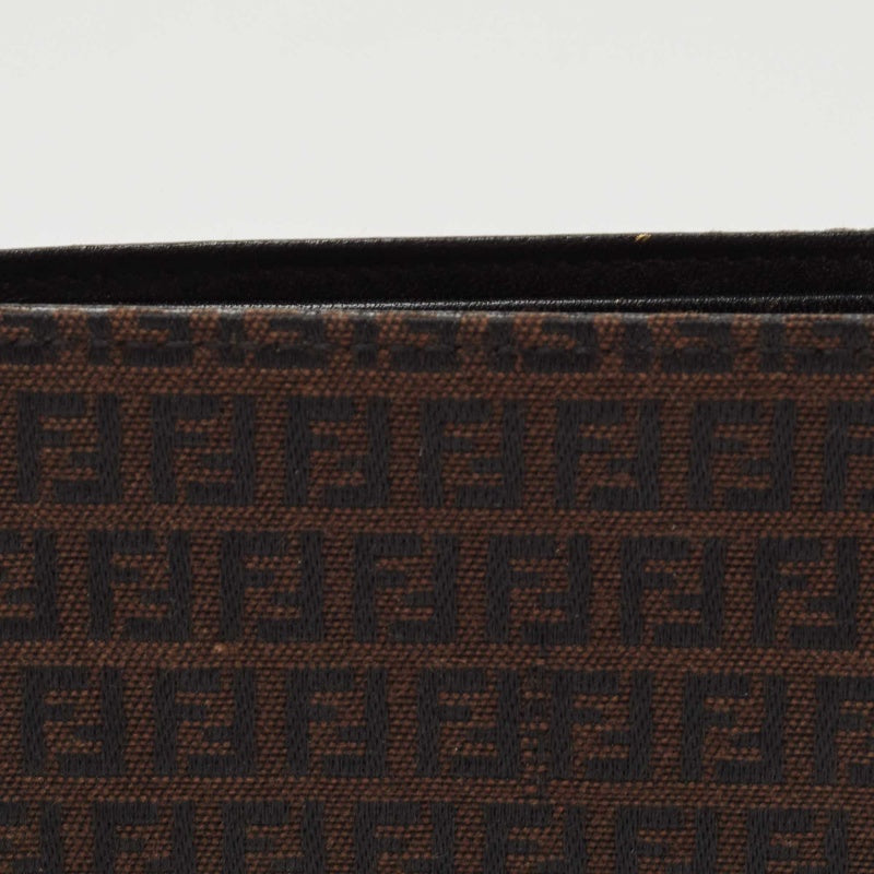 FENDI Black/Tobacco Zucca Canvas Bifold Wallet