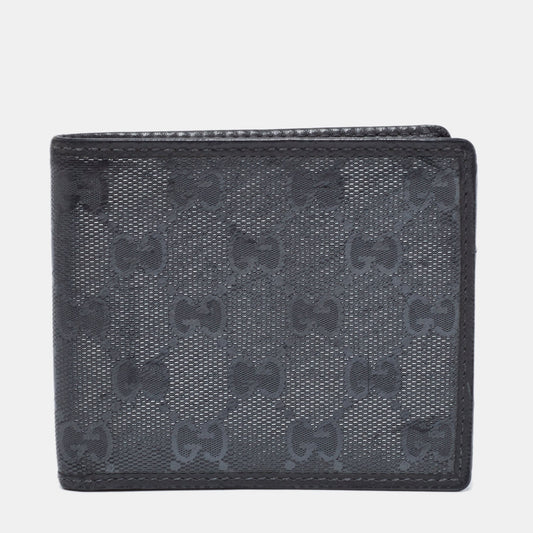 Gucci Grey GG Emprime Canvas Bifold Compact Wallet