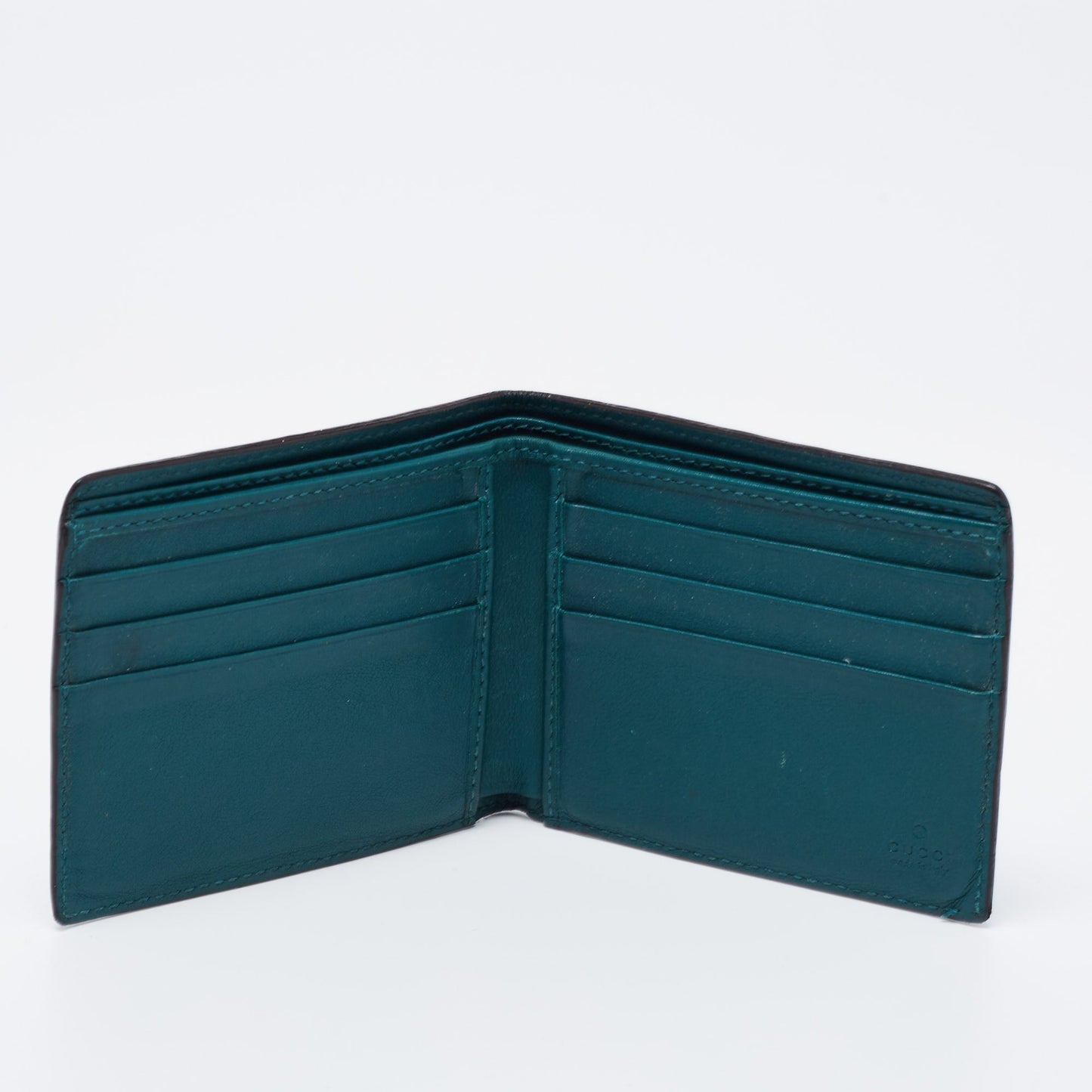 Gucci Green Microguccissima Leather Bifold Wallet