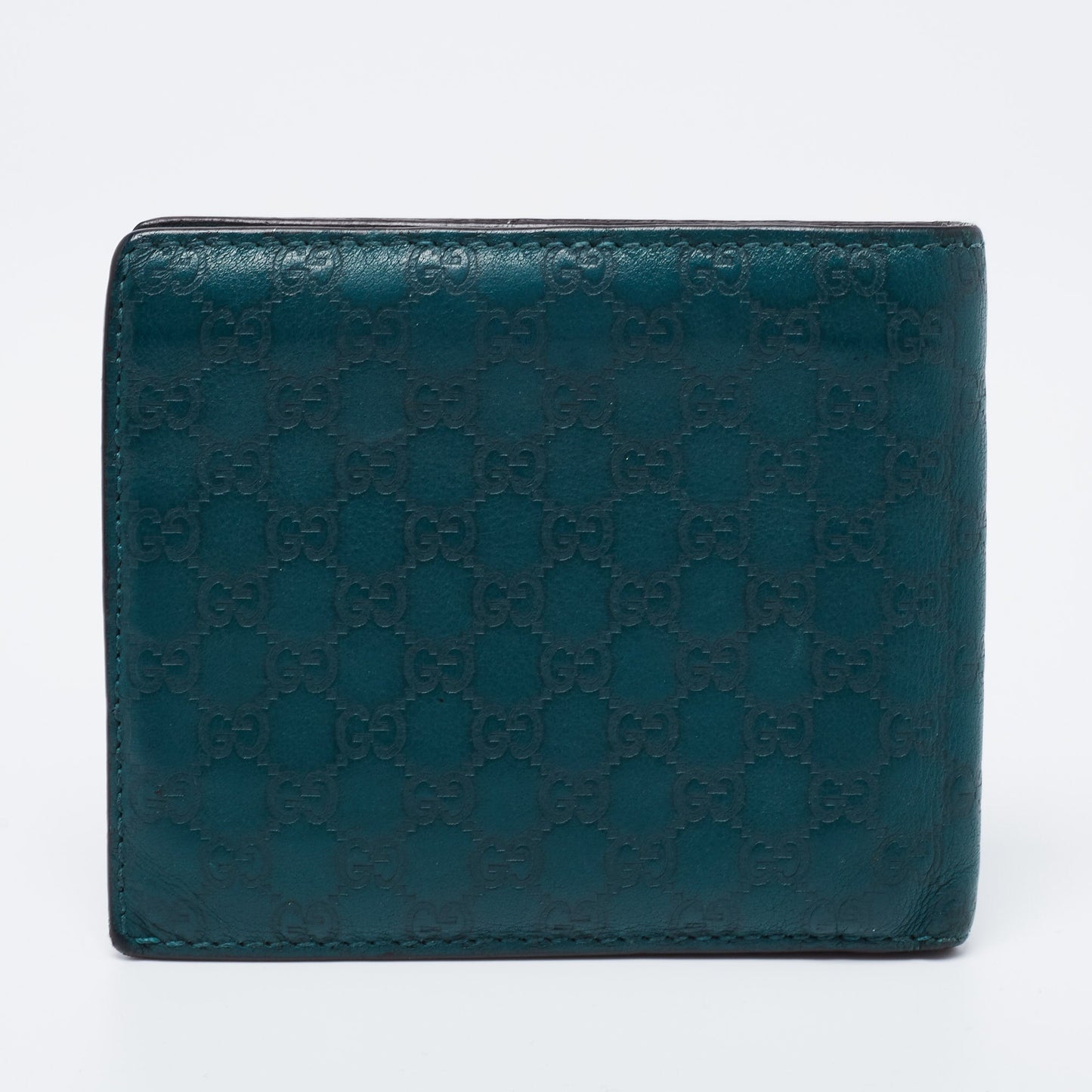 Gucci Green Microguccissima Leather Bifold Wallet