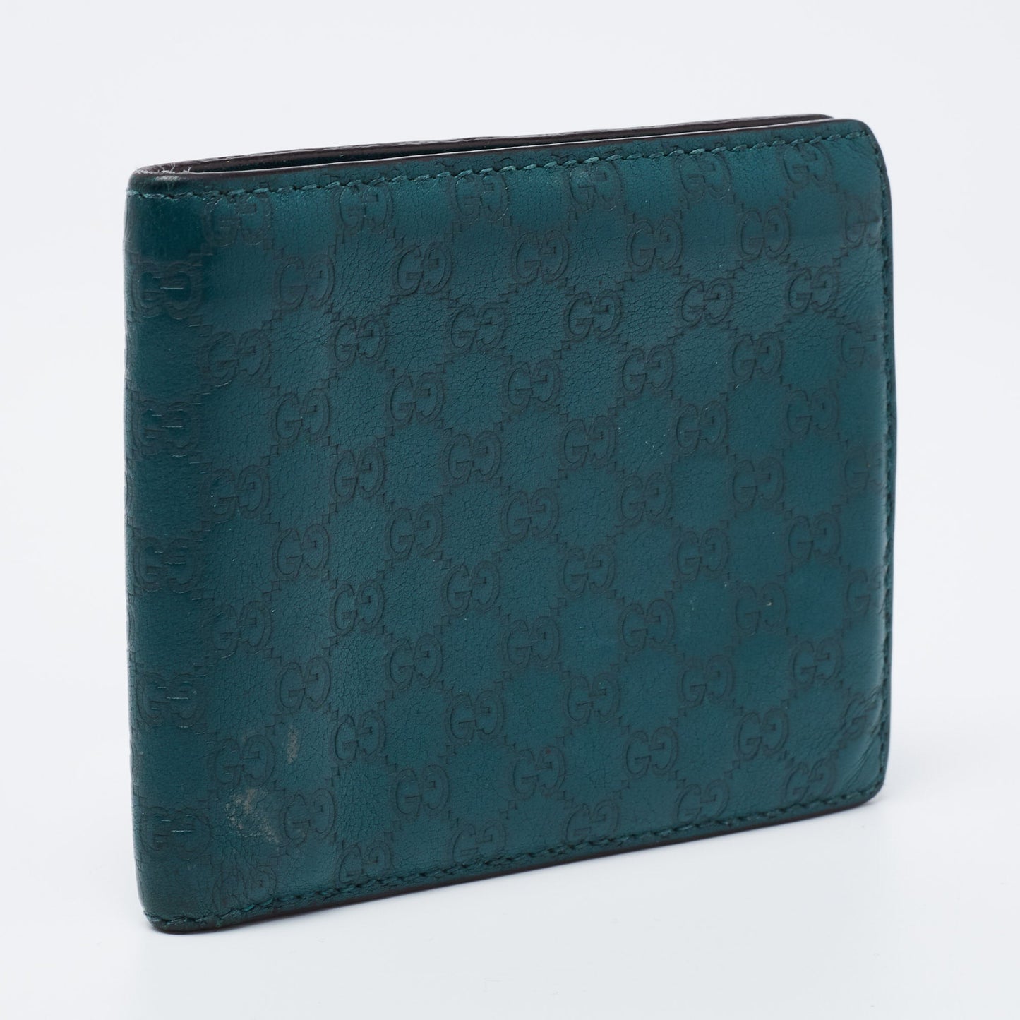 Gucci Green Microguccissima Leather Bifold Wallet