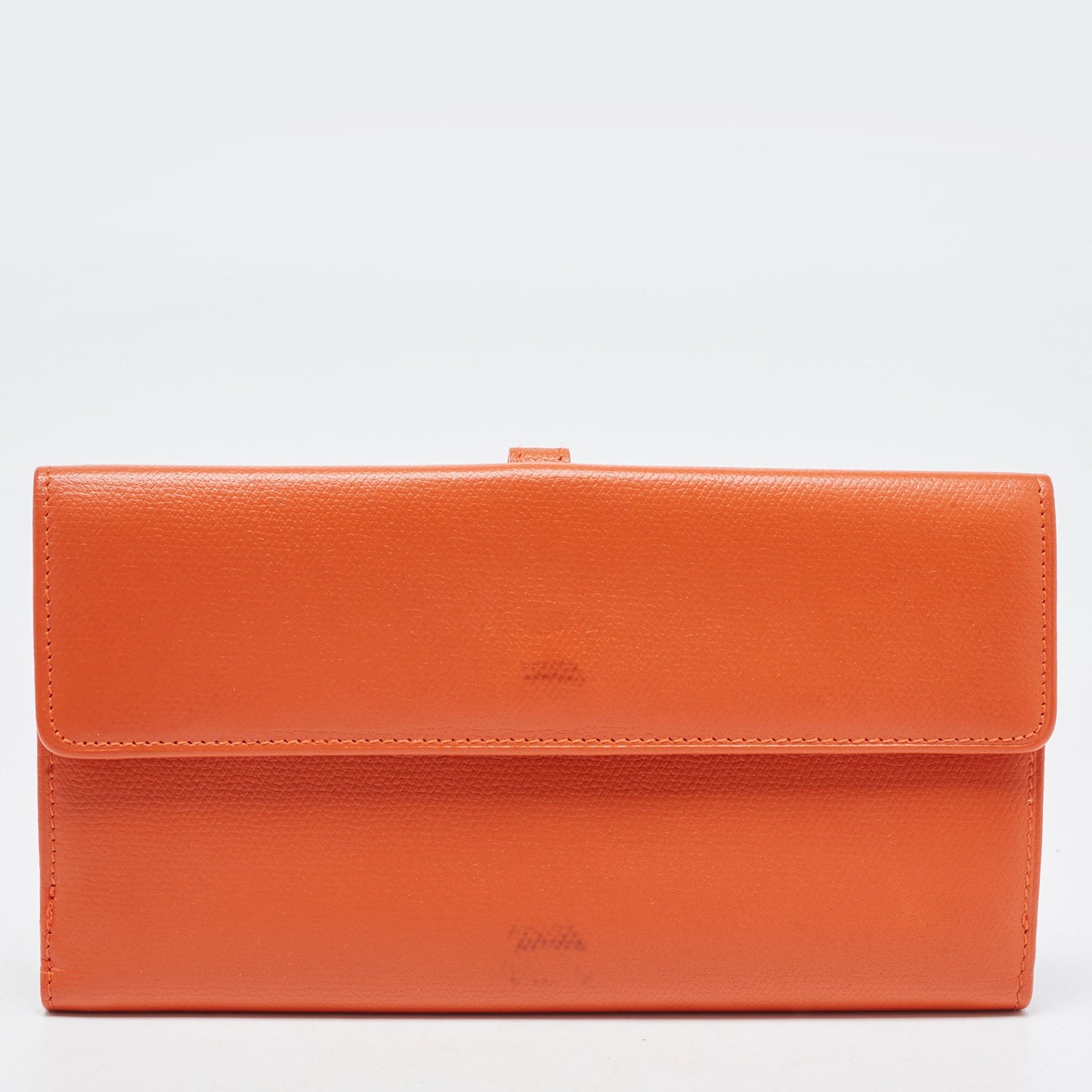 CHANEL Orange Leather CC Flap Continental Wallet