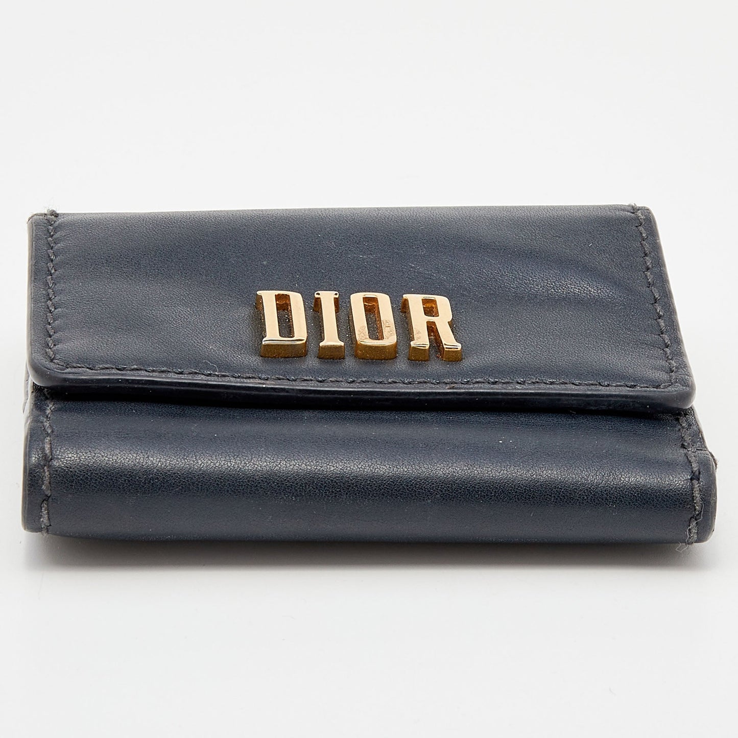 DIOR Grey Leather D-Fence Compact Wallet