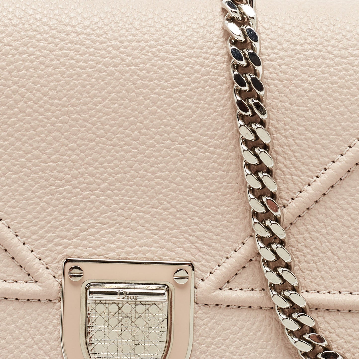 DIOR Beige Leather ama Wallet on Chain