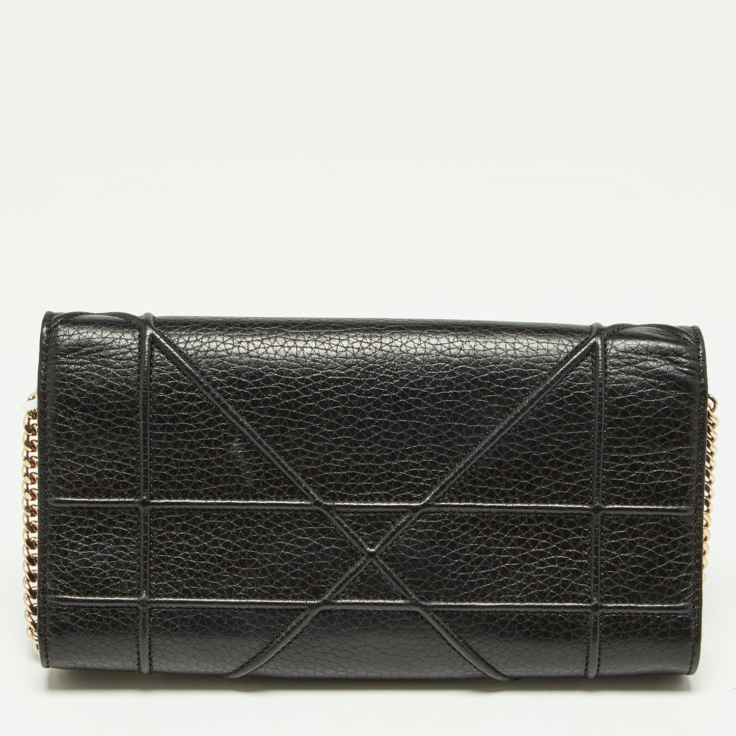 DIOR Black Leather ama Wallet on Chain