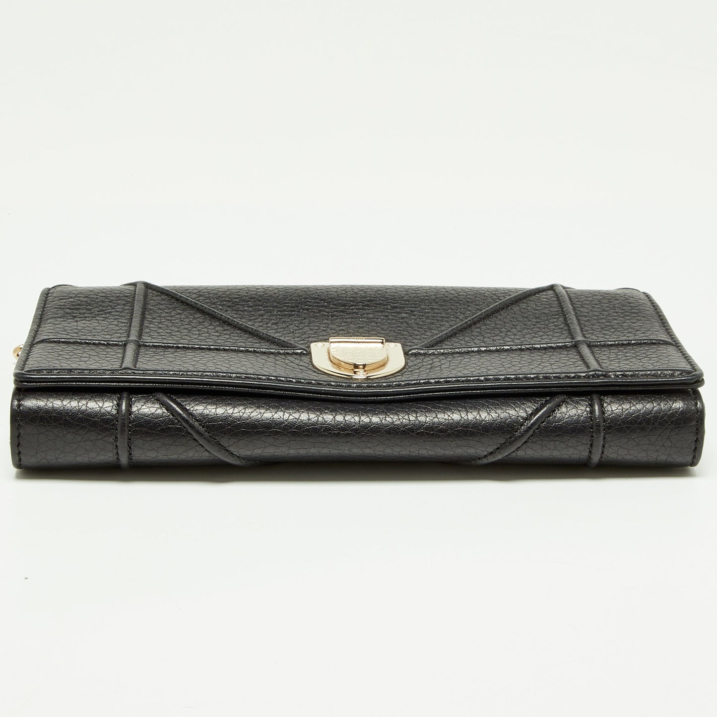 DIOR Black Leather ama Wallet on Chain