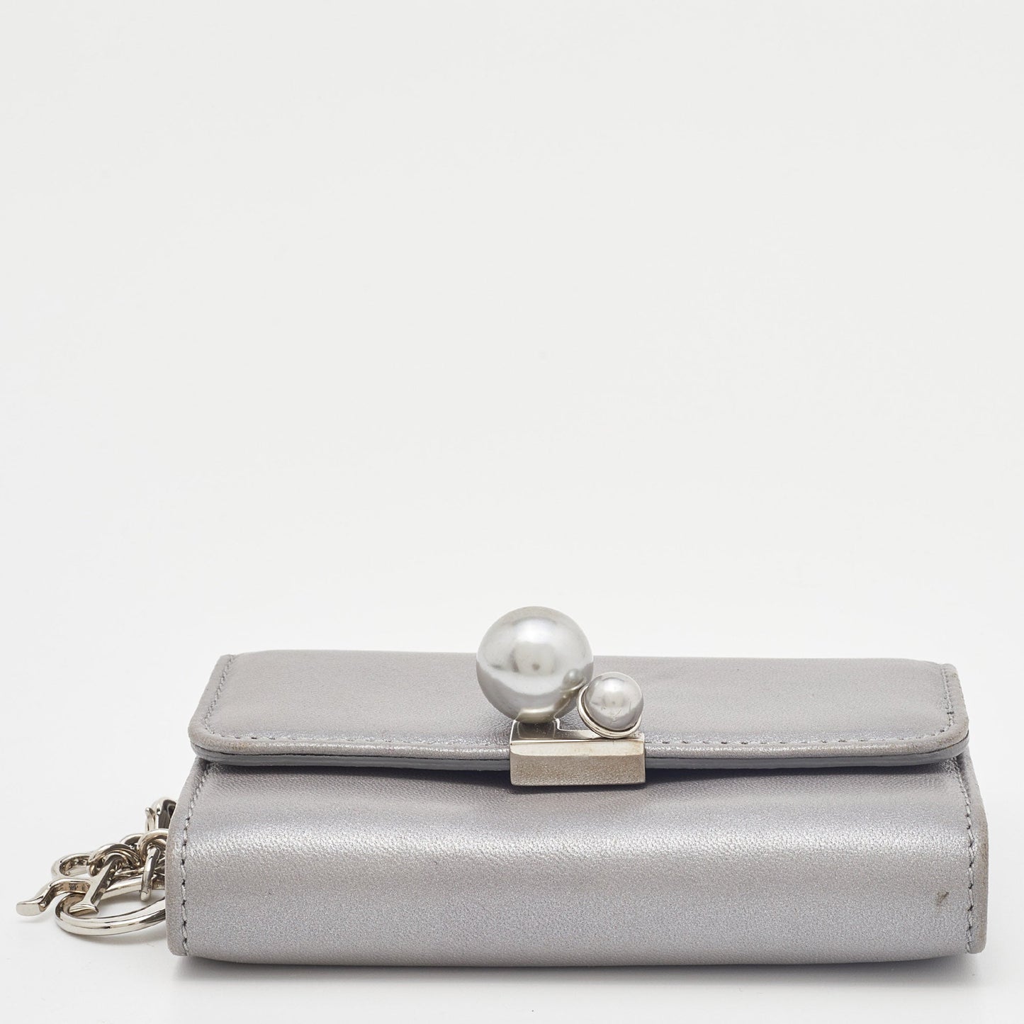 DIOR Grey Leather Tribale Card Case