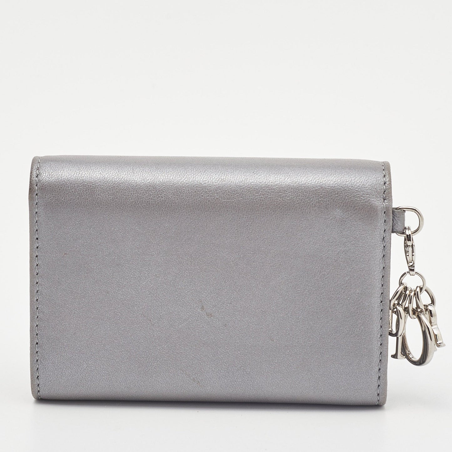 DIOR Grey Leather Tribale Card Case