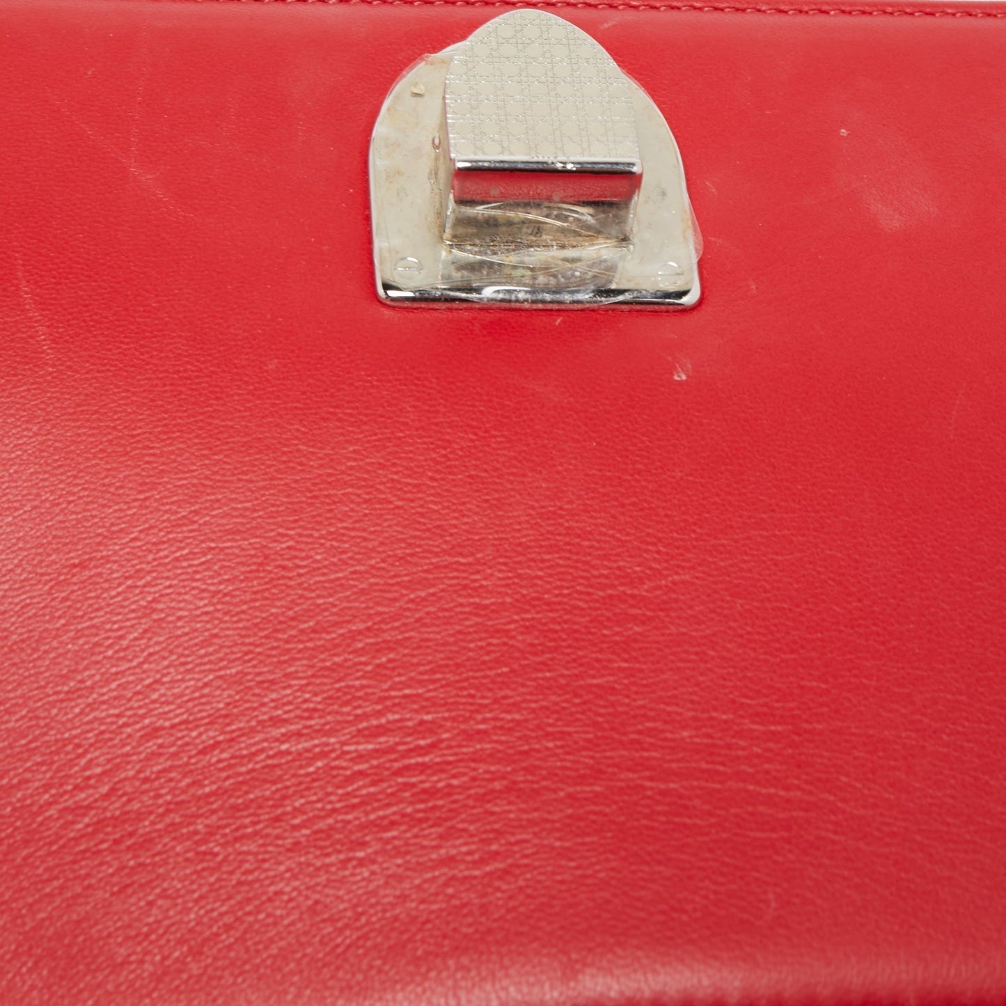 DIOR Red Leather Medium ama Flap Shoulder Bag