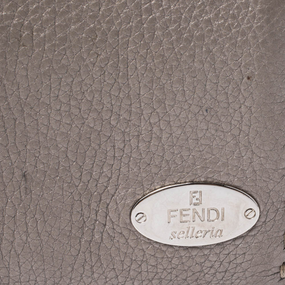 Fendi Metallic Selleria Leather Continental Wallet