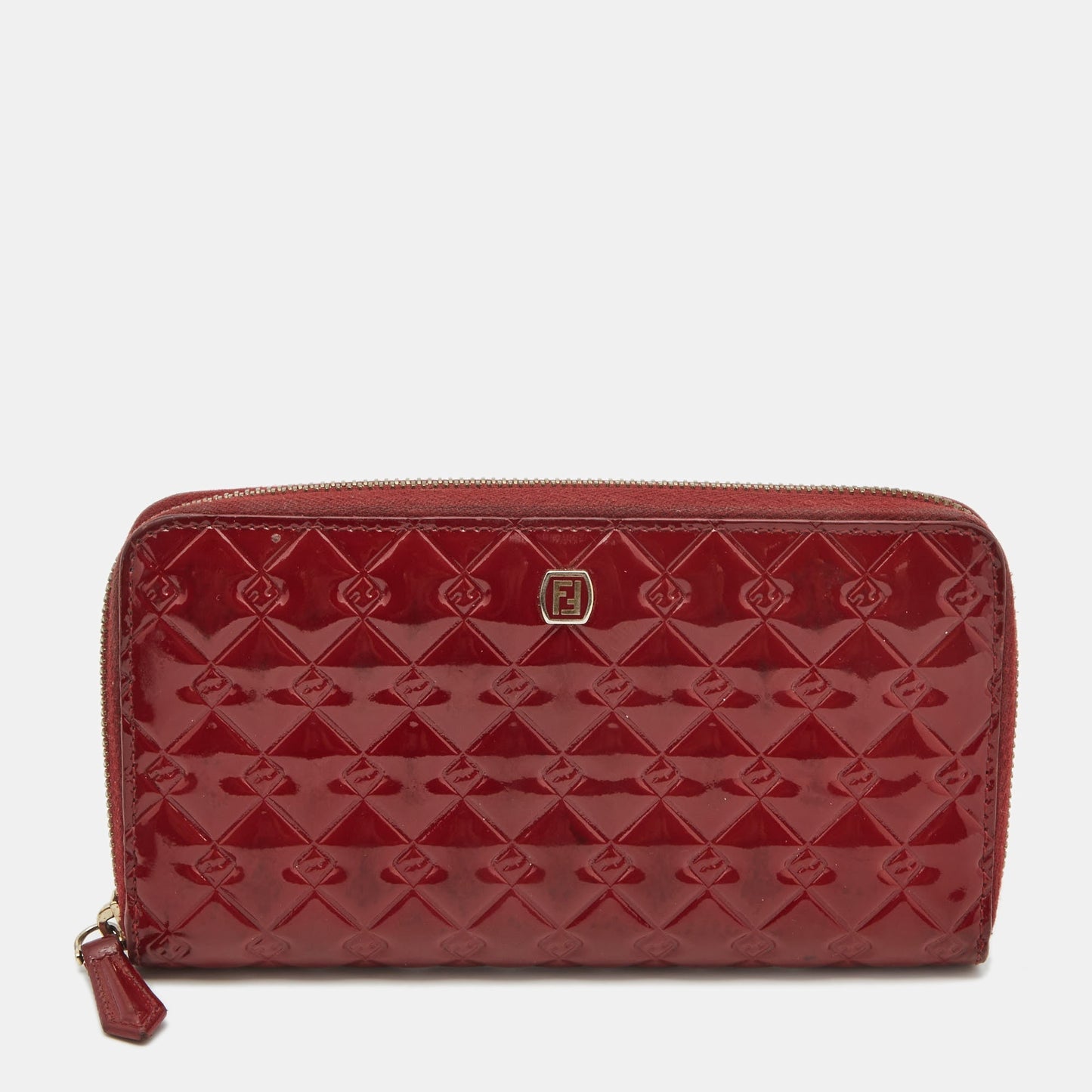 FENDI Red Patent Leather licious Continental Wallet