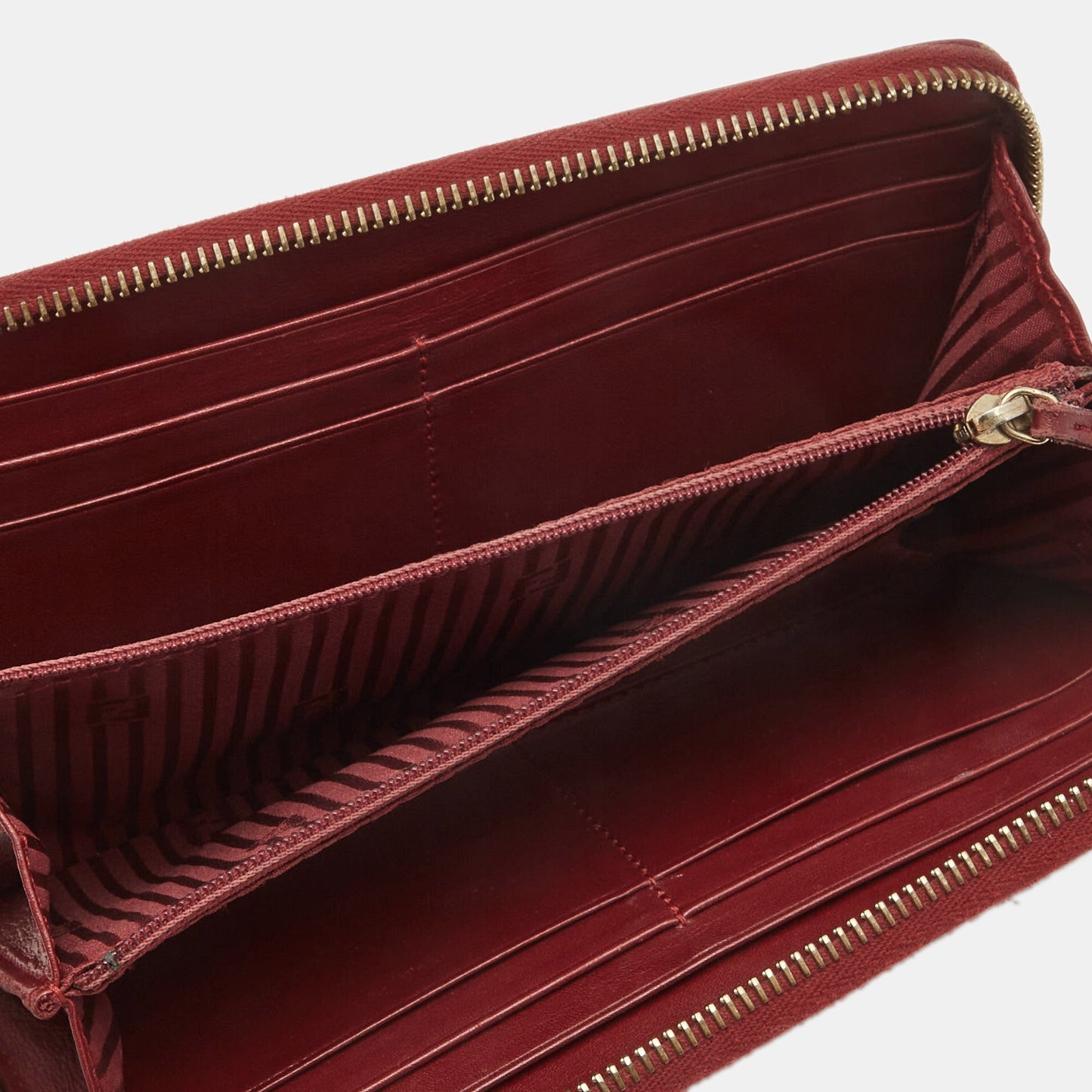 FENDI Red Patent Leather licious Continental Wallet