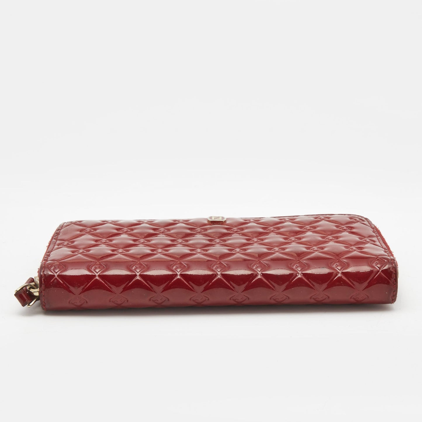 FENDI Red Patent Leather licious Continental Wallet