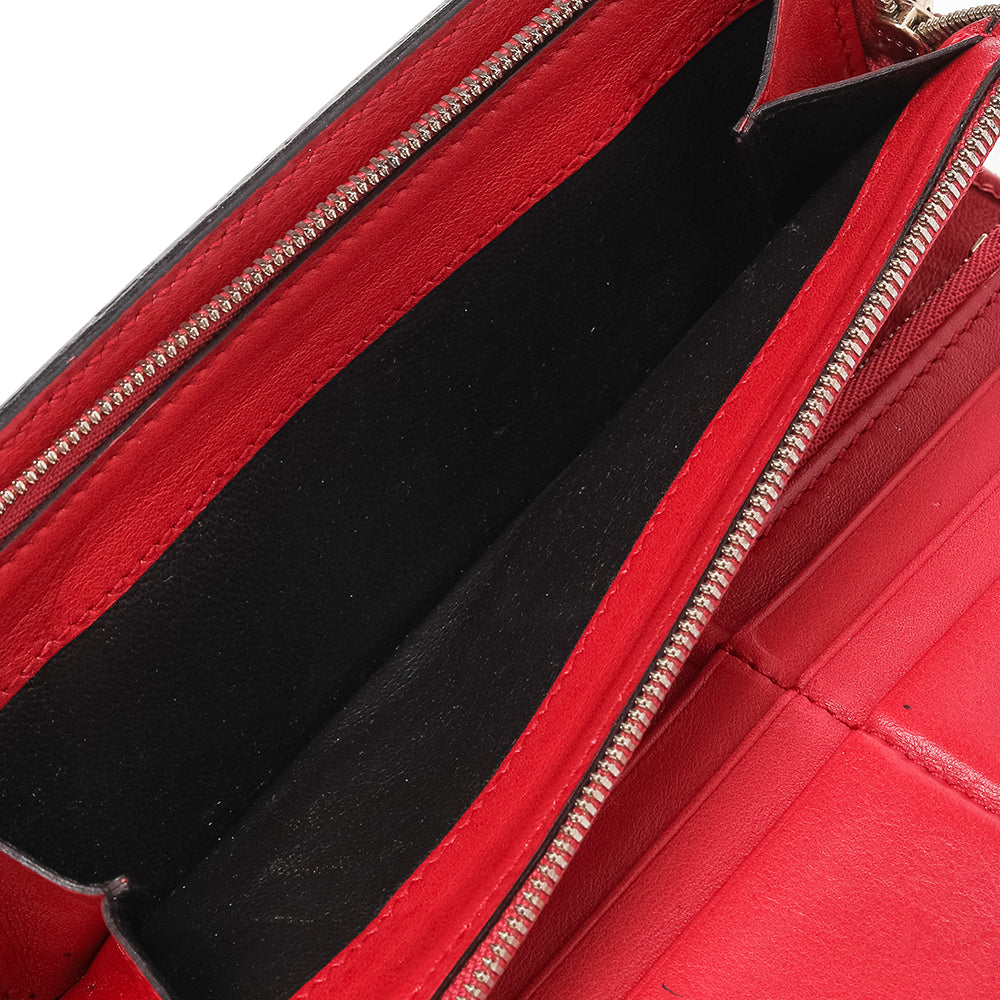 Gucci Red Microguccissima Leather Bifold Wallet