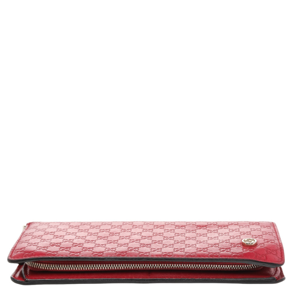 Gucci Red Microguccissima Leather Bifold Wallet