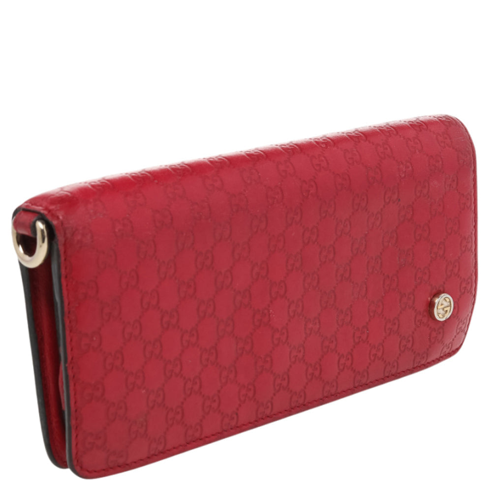 Gucci Red Microguccissima Leather Bifold Wallet