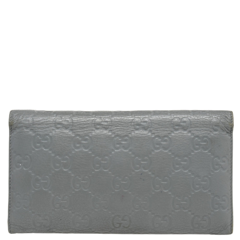 Gucci Grey Guccissima Leather Continental Wallet