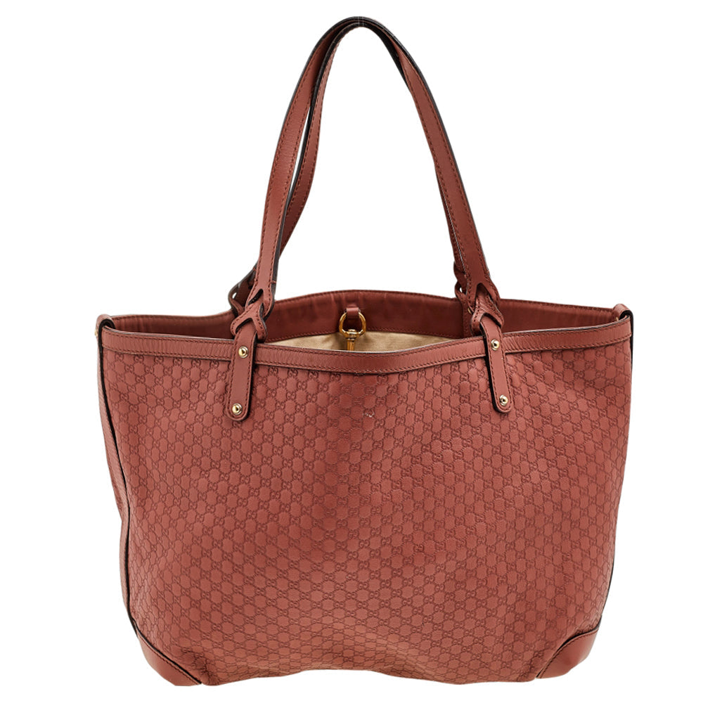 Gucci Rust Microguccissima Leather Bree Tote