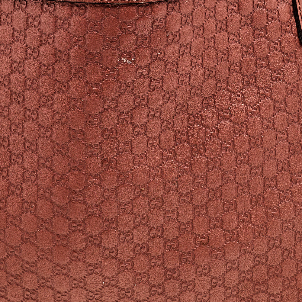 Gucci Rust Microguccissima Leather Bree Tote