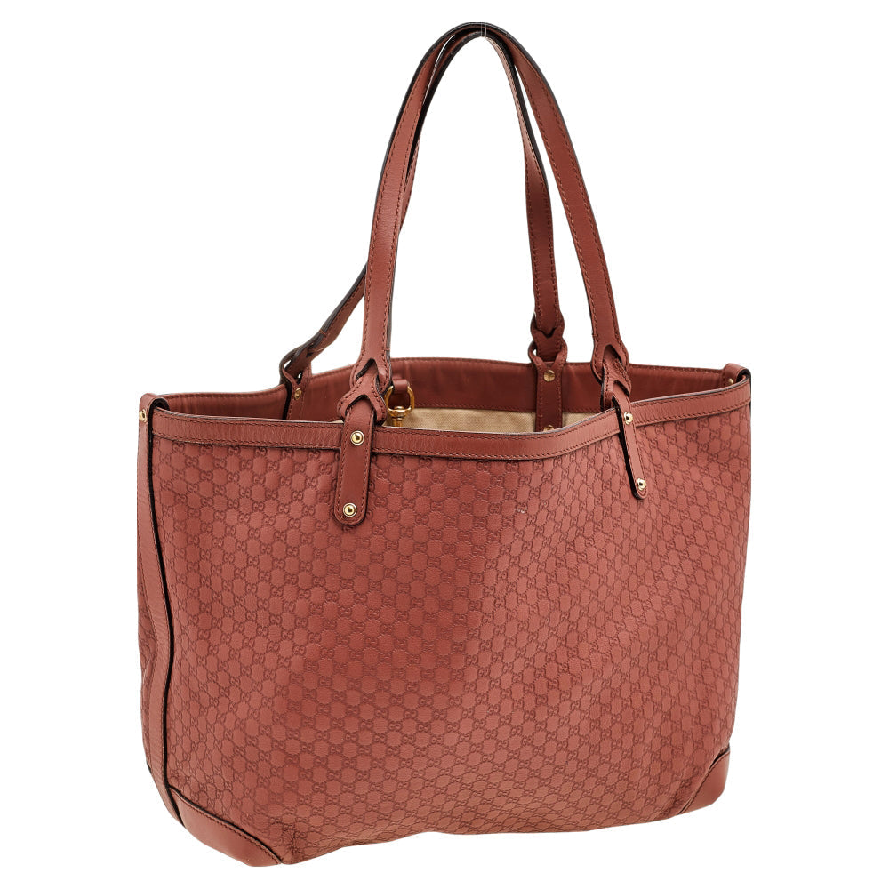 Gucci Rust Microguccissima Leather Bree Tote