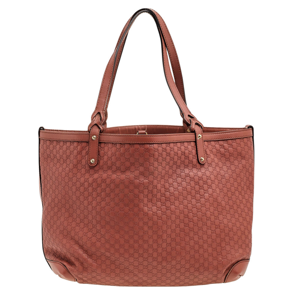 Gucci Rust Microguccissima Leather Bree Tote