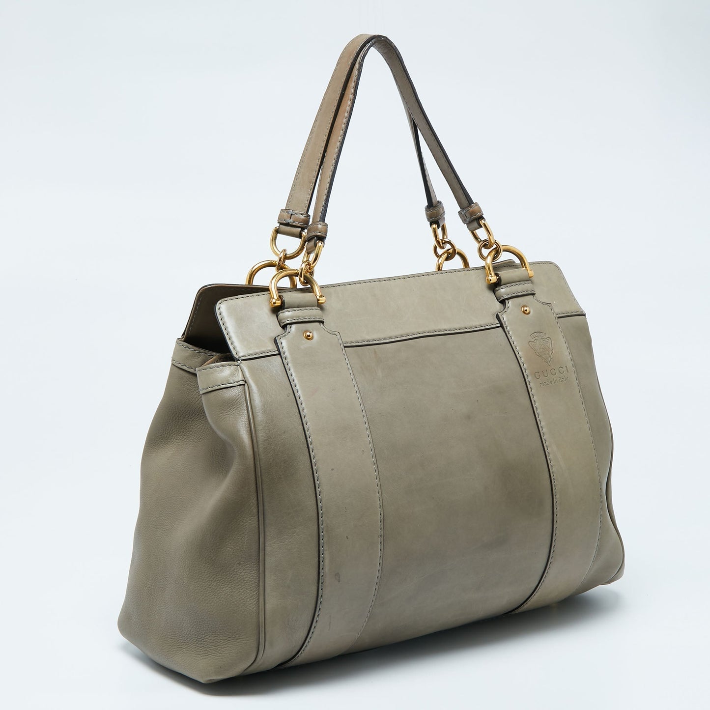 Gucci Moss Green Leather Smilla Tote