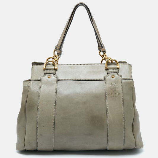 Gucci Moss Green Leather Smilla Tote