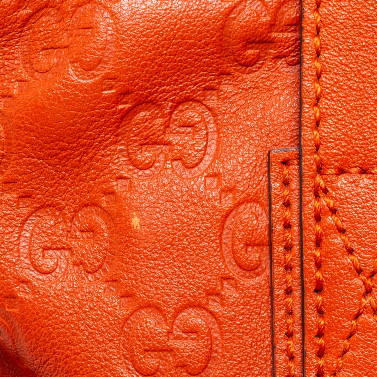 Gucci Orange Guccissima Leather Small Shopper Tote