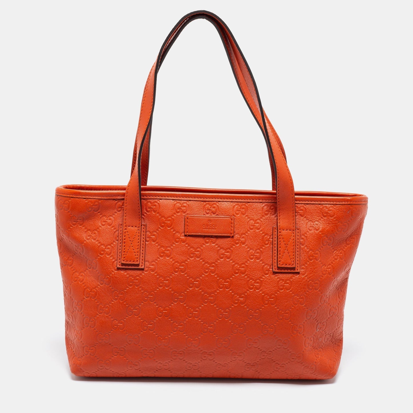 Gucci Orange Guccissima Leather Small Shopper Tote