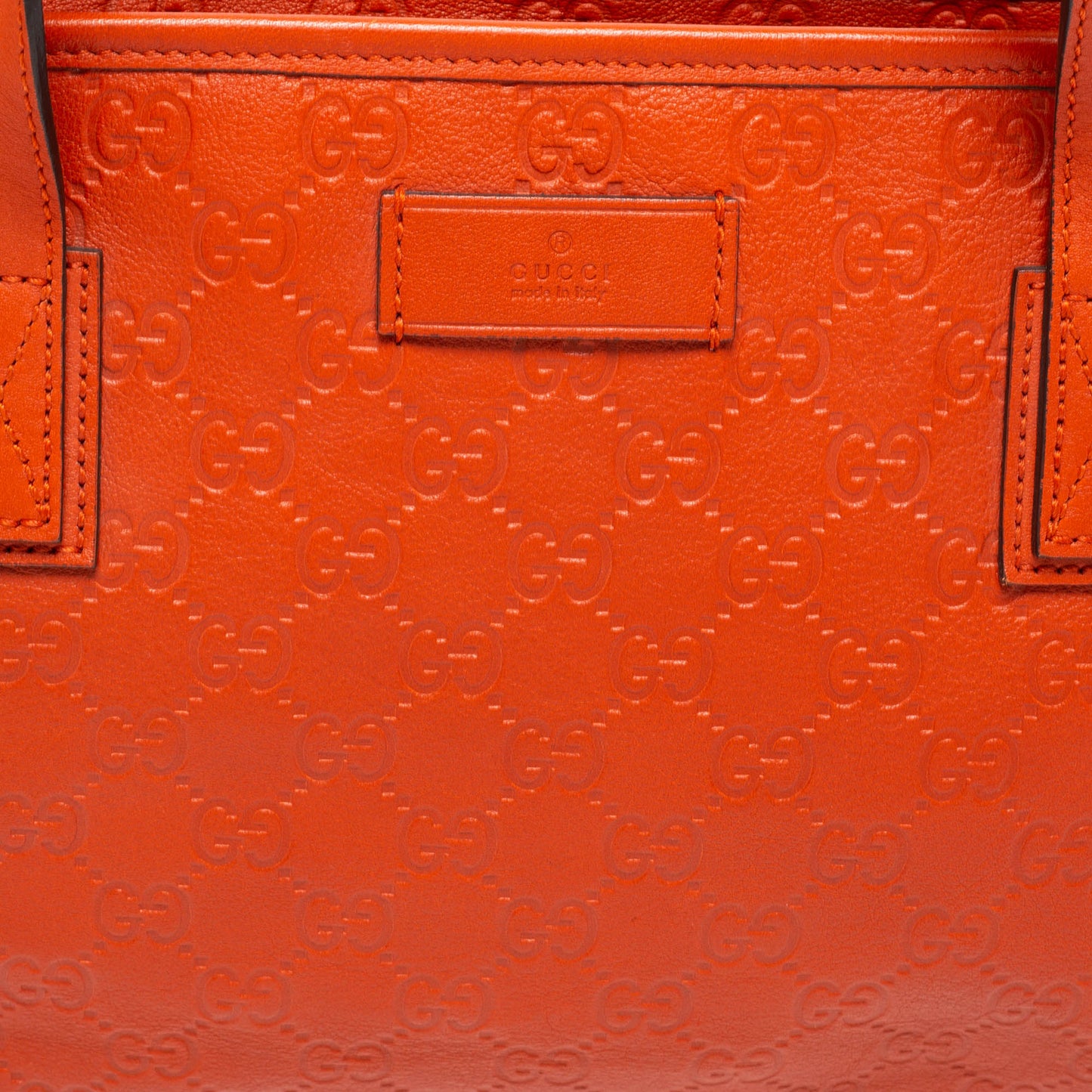 Gucci Orange Guccissima Leather Small Shopper Tote