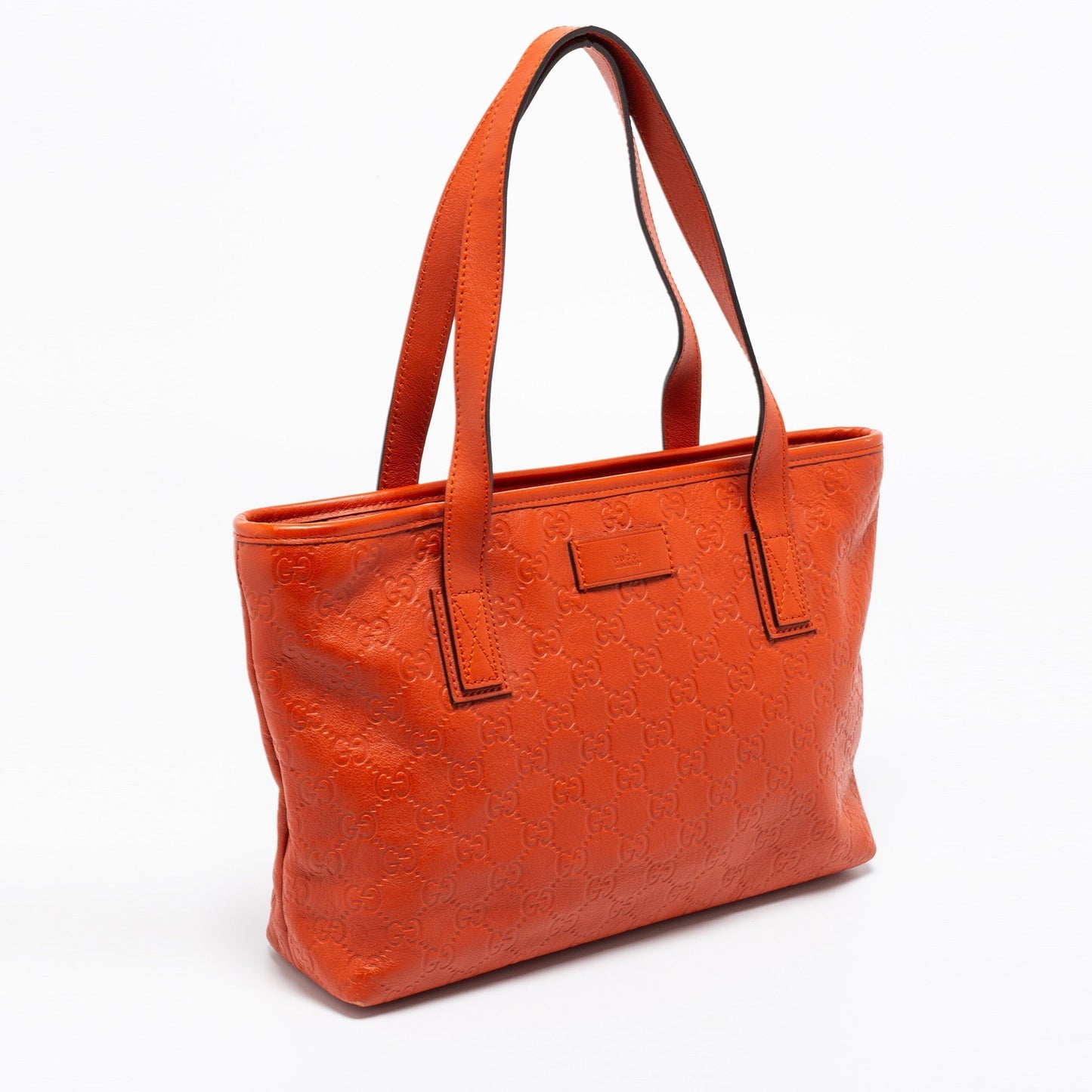 Gucci Orange Guccissima Leather Small Shopper Tote