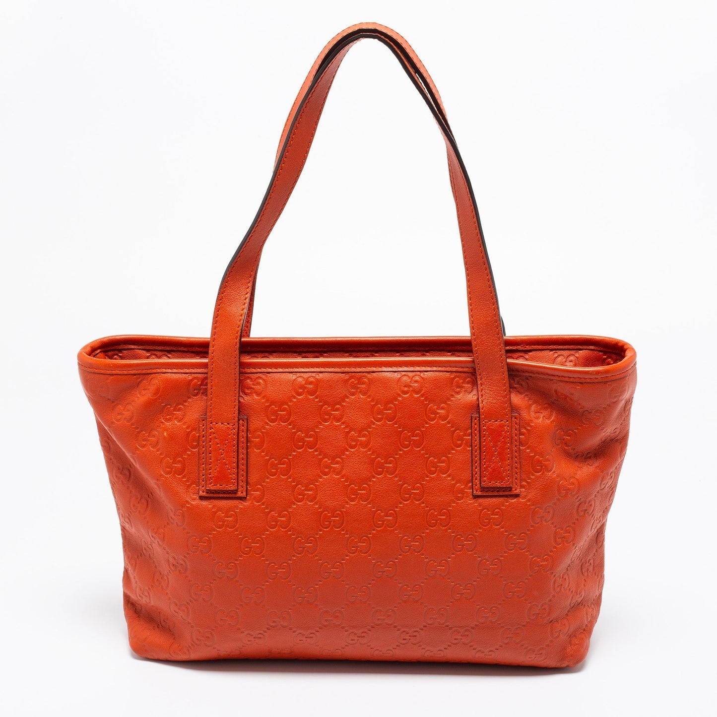 Gucci Orange Guccissima Leather Small Shopper Tote