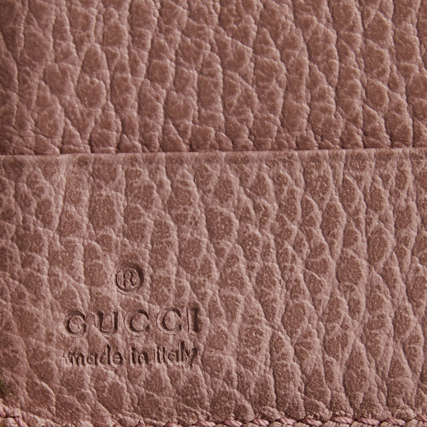 Gucci Pink Leather Swing Zip Around Wallet