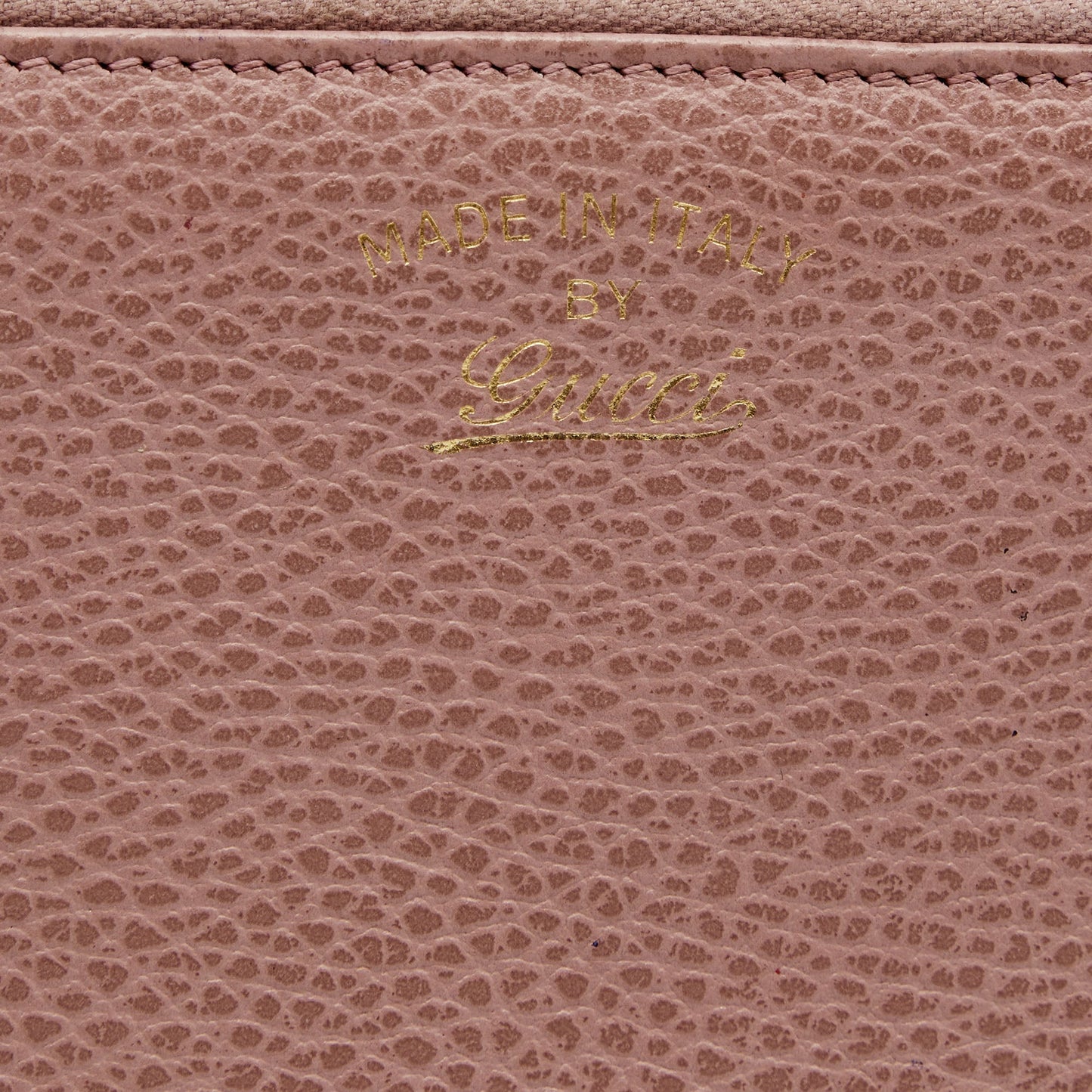 Gucci Pink Leather Swing Zip Around Wallet