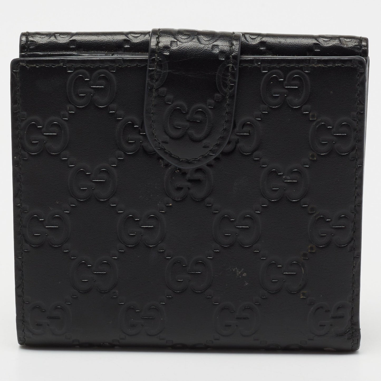 Gucci Black Guccissima Leather GG Icon Wallet