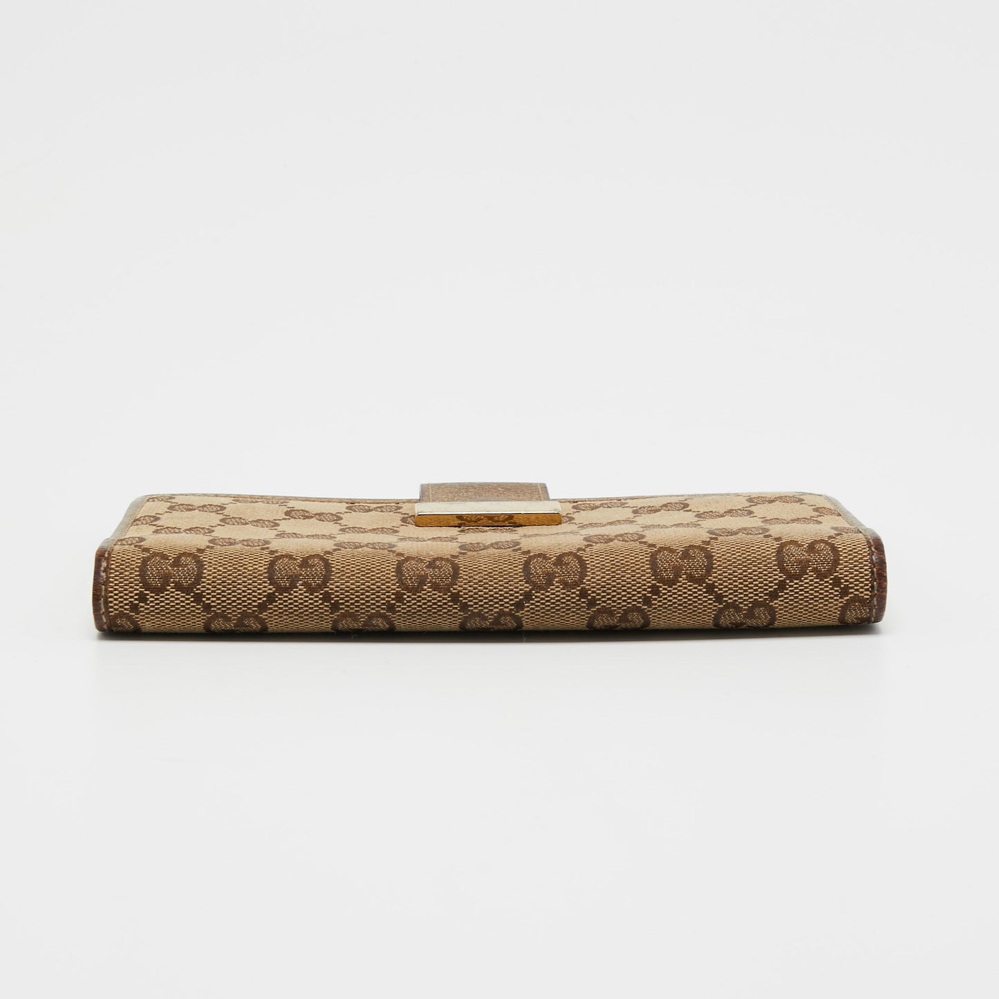 Gucci Beige GG Canvas and Leather Wallet