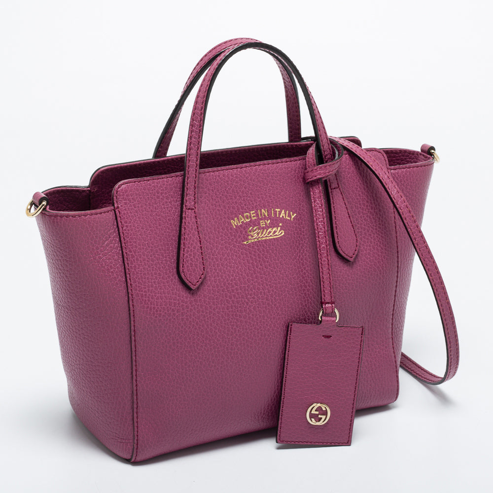 Gucci Old Rose Leather Mini Swing Tote